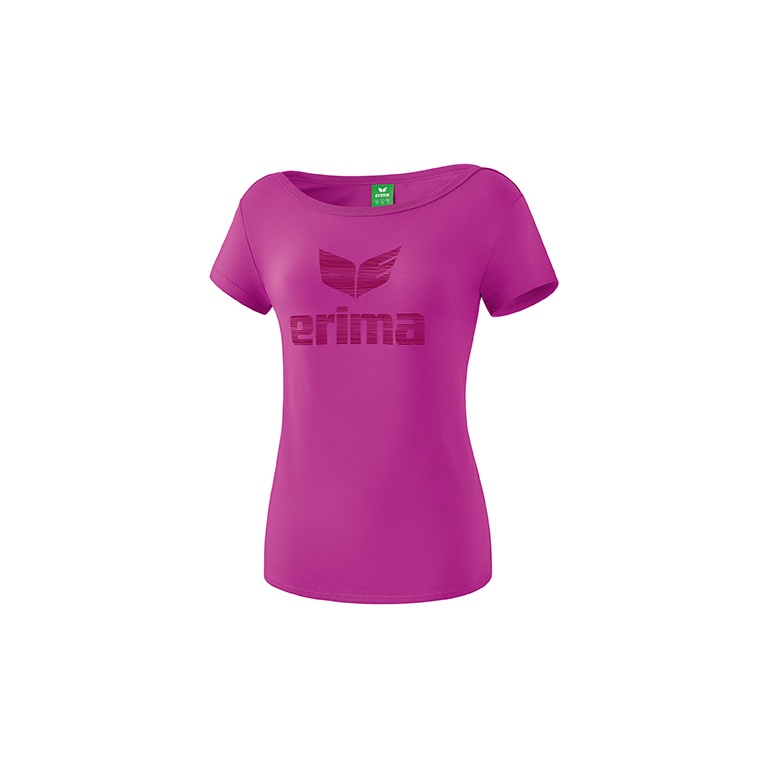 Erima Freizeit-Sportshirt Essential - Bumwolle - fuchsiapink Damen